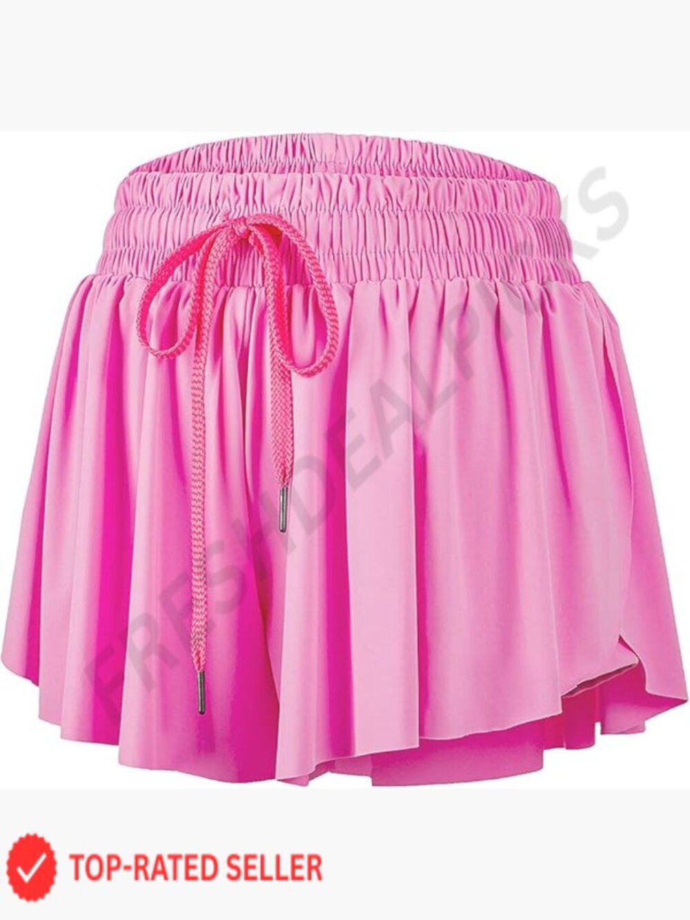 Flowy Athletic Shorts with Spandex Liner High Waisted 2-in-1 Skort Running Yoga